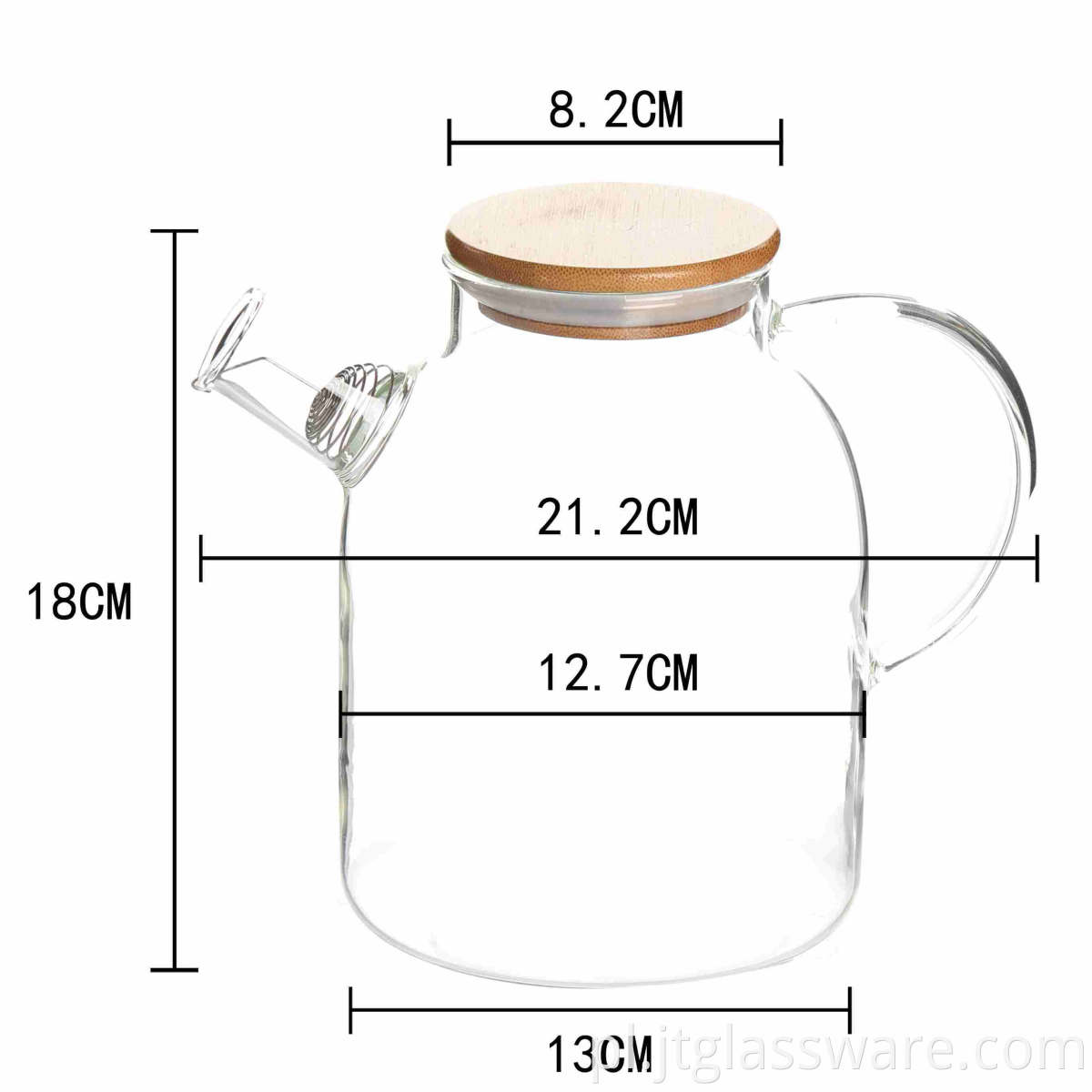 high borosilicate Glass heat cold resistant best quality coffee milk tea water carafe pot jug maker pitcher with baboo airtight lid (9)